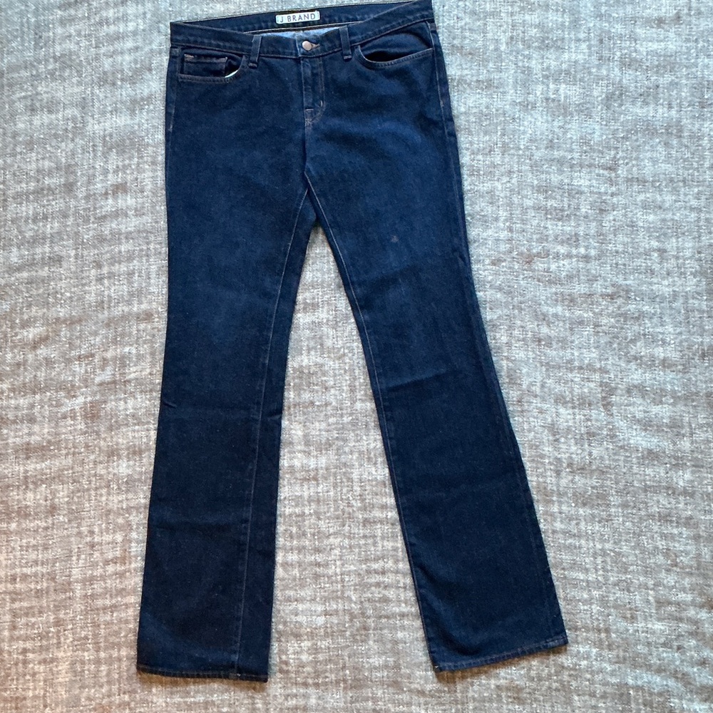 J Brand Dark Indigo Straight Leg Jeans